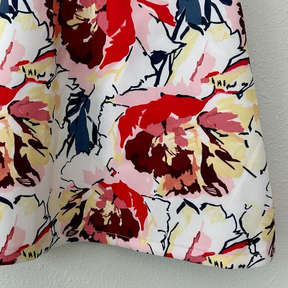 Abercrombie and Fitch floral halter mini key hole back spring colorful flowers S - Picture 11 of 15